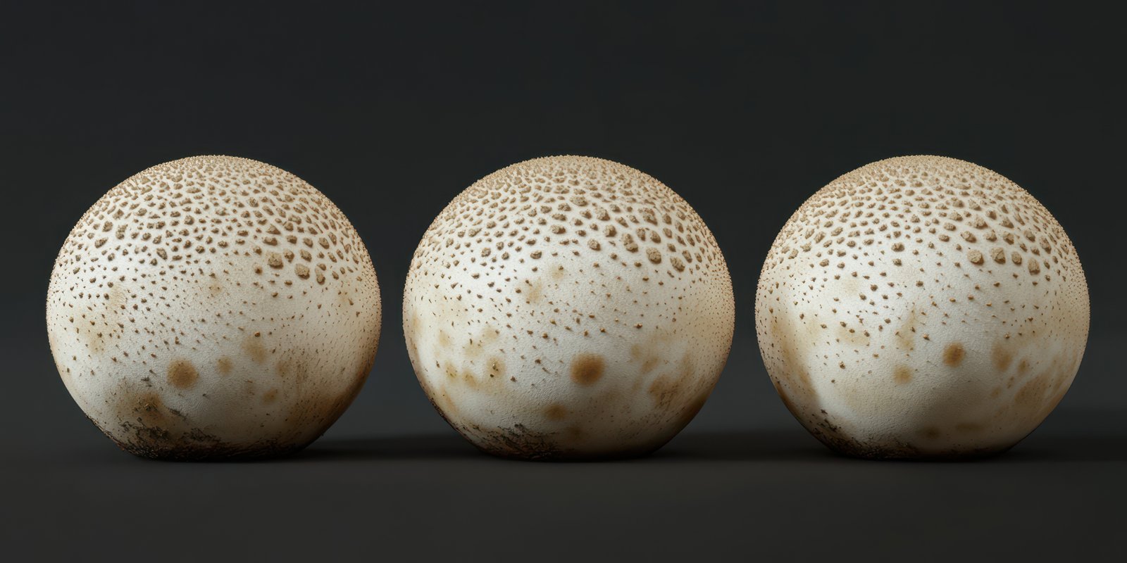 Unique textured spheres displayed in a minimalist arrangement on a dark background showcasing their intricate designs